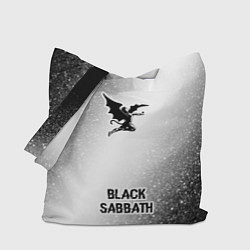 Сумка-шопер Black Sabbath glitch на светлом фоне по-центру, цвет: 3D-принт