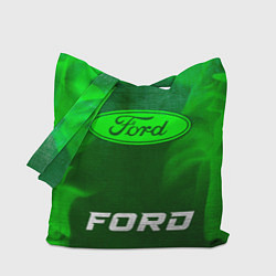 Сумка-шопер Ford - green gradient по-центру, цвет: 3D-принт