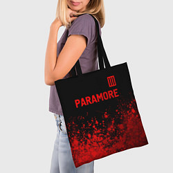 Сумка-шопер Paramore - red gradient посередине, цвет: 3D-принт — фото 2