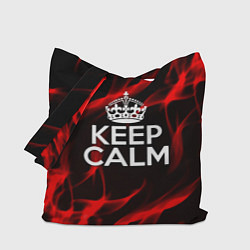 Сумка-шопер Keep calm flame red, цвет: 3D-принт