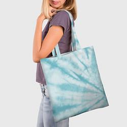 Сумка-шопер Голубой тай дай, цвет: 3D-принт — фото 2