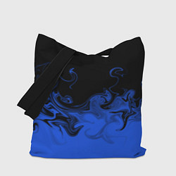 Сумка-шопер Абстрактный синий огонь, цвет: 3D-принт