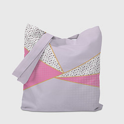 Сумка-шопер Геометрическая абстракция с треугольниками и пятни, цвет: 3D-принт