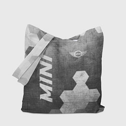 Сумка-шопер Mini - grey gradient вертикально, цвет: 3D-принт