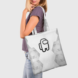 Сумка-шопер Among Us white poly, цвет: 3D-принт — фото 2