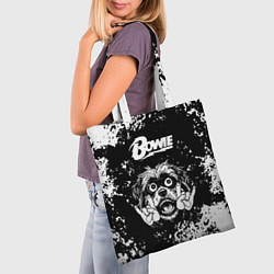 Сумка-шопер David Bowie рок пес, цвет: 3D-принт — фото 2