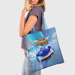 Сумка-шопер Team Sonic racing - speed, цвет: 3D-принт — фото 2