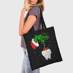 Сумка-шопер Гринч похищает у зубной феи, цвет: 3D-принт — фото 2