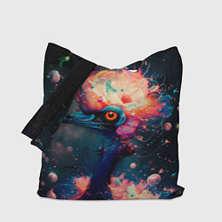 Сумка-шопер Космический казуар - нейросеть, цвет: 3D-принт