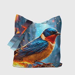 Сумка-шопер Ласточка в искрах, цвет: 3D-принт