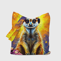 Сумка-шопер Сурикат в яркиз лучах солнца, цвет: 3D-принт