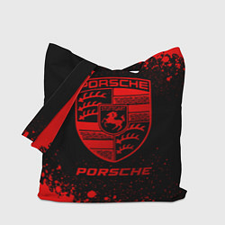 Сумка-шопер Porsche - red gradient, цвет: 3D-принт