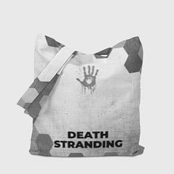 Сумка-шопер Death Stranding - white gradient по-центру, цвет: 3D-принт