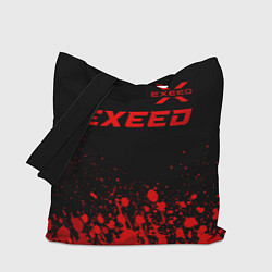 Сумка-шопер Exeed - red gradient посередине, цвет: 3D-принт