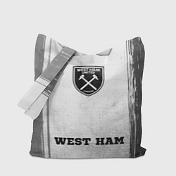 Сумка-шопер West Ham - white gradient по-центру, цвет: 3D-принт