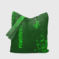 Сумка-шопер Powerwolf - green gradient вертикально, цвет: 3D-принт