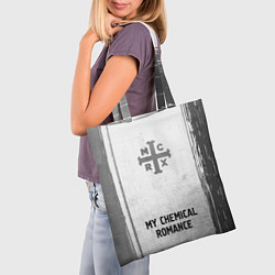 Сумка-шопер My Chemical Romance - white gradient по-центру, цвет: 3D-принт — фото 2