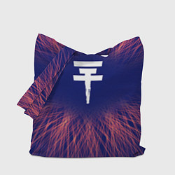 Сумка-шопер Tokio Hotel red energy, цвет: 3D-принт