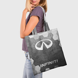 Сумка-шопер Infiniti - grey gradient по-центру, цвет: 3D-принт — фото 2