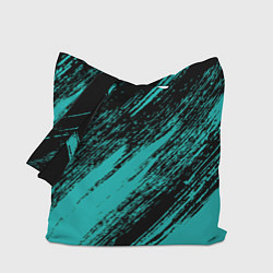 Сумка-шопер The color is black and light blue, цвет: 3D-принт