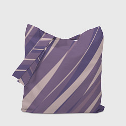 Сумка-шопер Фиолетовый абстрактные полосы, цвет: 3D-принт