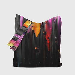 Сумка-шопер Разноцветная рельефная краска текстура, цвет: 3D-принт