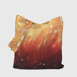 Сумка-шоппер Желто-красная текстура блестящая