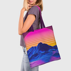 Сумка-шопер Неоновый закат, цвет: 3D-принт — фото 2