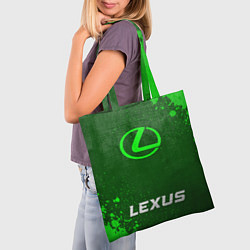 Сумка-шопер Lexus - green gradient по-центру, цвет: 3D-принт — фото 2