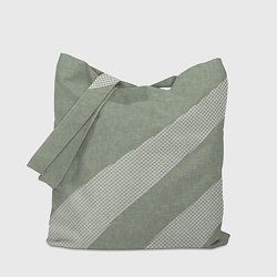 Сумка-шопер Светлый серо-зелёный абстрактный, цвет: 3D-принт