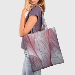 Сумка-шопер Розовые листья, цвет: 3D-принт — фото 2