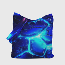 Сумка-шопер Синие плиты лед, цвет: 3D-принт