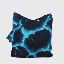 Сумка-шоппер Голубая потертая текстура с разломом