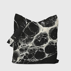 Сумка-шоппер Бело-черная потертая текстура