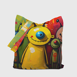 Сумка-шопер Арт с человечками, цвет: 3D-принт