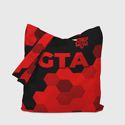 Сумка-шопер GTA - red gradient посередине, цвет: 3D-принт