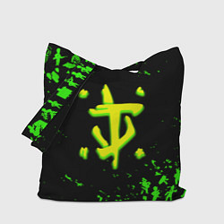 Сумка-шопер Doom x fallout кислотное лого, цвет: 3D-принт