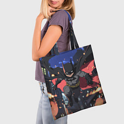 Сумка-шопер Злой Бэтмен в полете, цвет: 3D-принт — фото 2