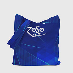Сумка-шопер Led Zeppelin blue poly, цвет: 3D-принт