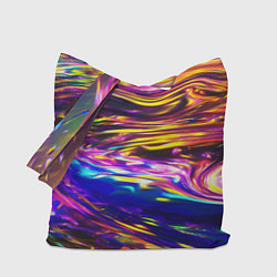 Сумка-шоппер Неоновые полосы текстура