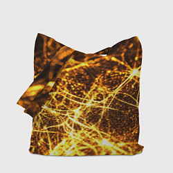 Сумка-шопер Текстура золотые нити, цвет: 3D-принт