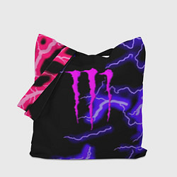 Сумка-шопер Monster energy неоновый шторм, цвет: 3D-принт