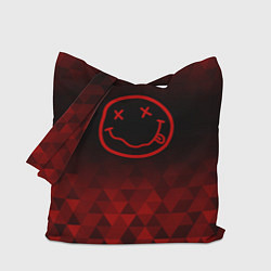 Сумка-шопер Nirvana red poly, цвет: 3D-принт