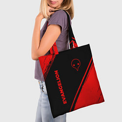 Сумка-шопер Evangelion - red gradient вертикально, цвет: 3D-принт — фото 2