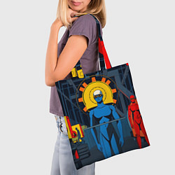 Сумка-шопер Ретро фантастика, цвет: 3D-принт — фото 2