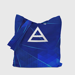 Сумка-шопер Thirty Seconds to Mars blue poly, цвет: 3D-принт