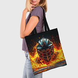 Сумка-шопер Голкипер в огне, цвет: 3D-принт — фото 2