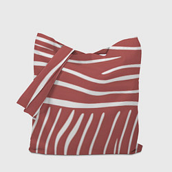 Сумка-шопер Полоски красной зебры, цвет: 3D-принт