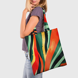 Сумка-шопер Тропическая жаркая абстракция, цвет: 3D-принт — фото 2