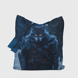 Сумка-шопер Воин волк зимой, цвет: 3D-принт